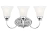 Holman 3-Light Chrome Glass Vanity Light
