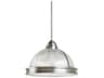 Pratt Street 2-Light Brushed Nickel Glass Dome Mini Pendant