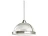 Pratt Street 3-Light Brushed Nickel Glass Dome Pendant