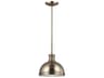 Pratt Street 1-Light Satin Brass Glass Dome Mini Pendant