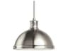 Pratt Street 2-Light Brushed Nickel Glass Dome Pendant