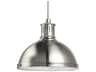 Pratt Street 3-Light Brushed Nickel Glass Dome Pendant