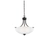 Geary 3-Light Bronze Glass Bowl Pendant