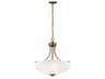 Geary 3-Light Satin Brass Glass Bowl Pendant