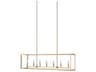Moffet Street 7-Light Satin Brass Linear Island Pendant