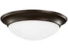 Nash 1-Light Bronze Glass Bowl Flush Mount