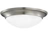 Nash 1-Light Brushed Nickel Glass Bowl Flush Mount