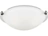 Clip 2-Light Brushed Nickel Glass Bowl Flush Mount