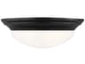 Nash 2-Light Midnight Black Glass Bowl Flush Mount