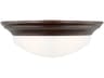 Nash 2-Light Bronze Glass Bowl Flush Mount