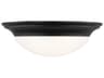 Nash 3-Light Midnight Black Glass Bowl Flush Mount