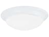 Nash 3-Light White Glass Bowl Flush Mount