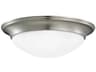 Nash 3-Light Brushed Nickel Glass Bowl Flush Mount