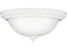 Geary 2-Light White Glass Bowl Flush Mount
