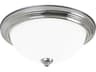 Geary 2-Light Brushed Nickel Glass Bowl Flush Mount