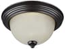 Geary 3-Light Bronze Glass Bowl Flush Mount