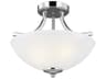 Geary 2-Light Chrome Glass Bowl Flush Mount