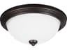 Geary 2-Light Bronze Glass Bowl Flush Mount
