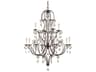 Chateau 12-Light Mocha Bronze Crystal Candelabra Chandelier
