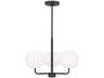Rory 3-Light Midnight Black Globe Chandelier