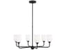 Emile 6-Light Midnight Black Chandelier