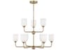 Emile 9-Light Satin Bronze Tiered Chandelier