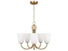 Miles 5-Light Satin Brass Bell Chandelier