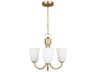Miles 3-Light Satin Brass Bell Chandelier