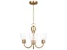 Miles 3-Light Satin Brass Bell Chandelier