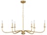 Abells 6-Light Satin Brass Chandelier