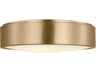 Albee 2-Light Satin Brass Round Flush Mount