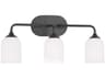 Emile 3-Light Midnight Black Vanity Light