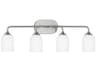 Emile 4-Light Brushed Steel Vanity Light