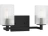 Lando 2-Light Midnight Black Vanity Light