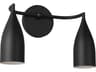 Maya 2-Light Midnight Black Vanity Light