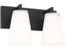 Upson 2-Light Midnight Black Vanity Light