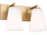 Upson 2-Light Satin Brass Vanity Light