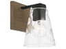 Dunton 1-Light Midnight Black Brown Vanity Light