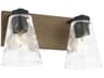 Dunton 2-Light Midnight Black Brown Vanity Light