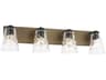 Dunton 4-Light Midnight Black Brown Vanity Light