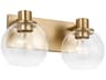 Rito 2-Light Satin Brass Vanity Light