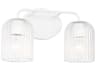 Eisele 2-Light Matte White Vanity Light