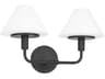Mendota 2-Light Midnight Black Wall Sconce