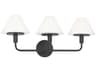 Mendota 3-Light Midnight Black Vanity Light
