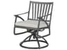 Amari Aluminum Carbon Swivel Rocker Outdoor Patio Dining Arm Chair