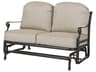 Grand Terrace Cast Aluminum Outdoor Patio Loveseat Glider - No Cushion
