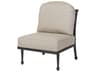 Grand Terrace Cast Aluminum Armless Outdoor Lounge Chair - No Cushion