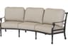 Grand Terrace Cast Aluminum Curved Patio Sofa - No Cushion