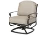 Bella Vista Cast Aluminum Swivel Rocker Outdoor Lounge Chair - No Cushion