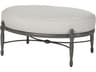 Bel Air Cast Aluminum Oval Outdoor Patio Ottoman - No Cushion
